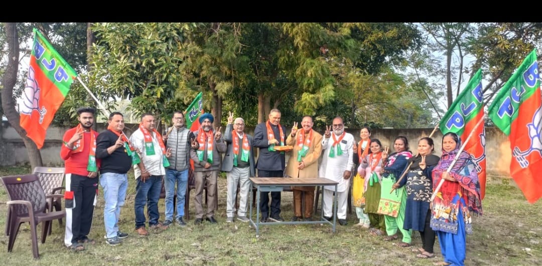 विजय सांपला ने चाबेवाल कार्यालय में मनाया भाजपा की जीत का जश्न, बांटे लड्डू